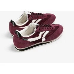 Zapatillas retro de mujer de ante con cordones