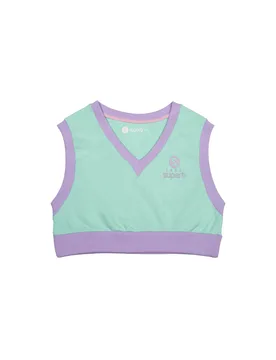 Be Happy Rsc-S2101 Womens V-Neck Sleeveless Top - Green Cotton - Size Medium - Superb - FashionsVida