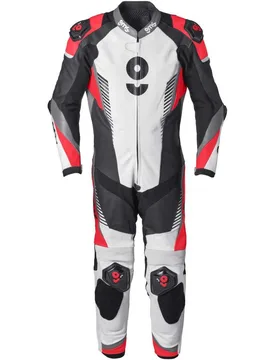 Tuta Moto Intera Tuta in pelle GRC-1 1PCS Nero Bianco Ro taglia 48 - gms - FashionsVida