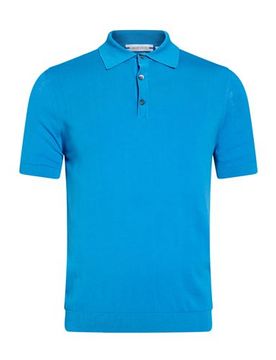 Poloshirt Herren Azurblau S Herren
