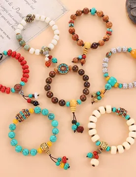 Exotic Tibetan Style Bracelets for Women Men Handmade Nepal Turquoise Bodhi Bead Bracelet Retro Design Buddhist Jewelry Gifts - Aliexpress - FashionsVida
