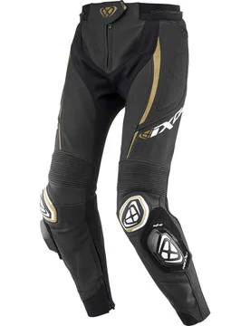 Pantalone Moto in Pelle Donna VORTEX 3 PT L Nero Bianco taglia 2X - Ixon - FashionsVida