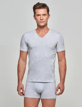 Camiseta interior de hombre de manga corta de algodón orgánico - Impetus - FashionsVida