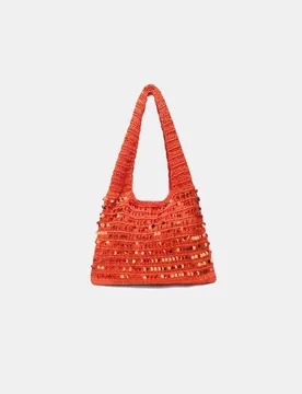 Umhängetasche Pailletten Orange OS - Stradivarius - FashionsVida