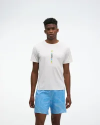 Men's EveryRun Short Sleeve Top in White/Multi, Size XL