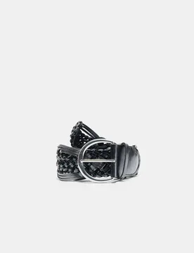 Geflochtener, breiter Gürtel Schwarz 80 - Stradivarius - FashionsVida