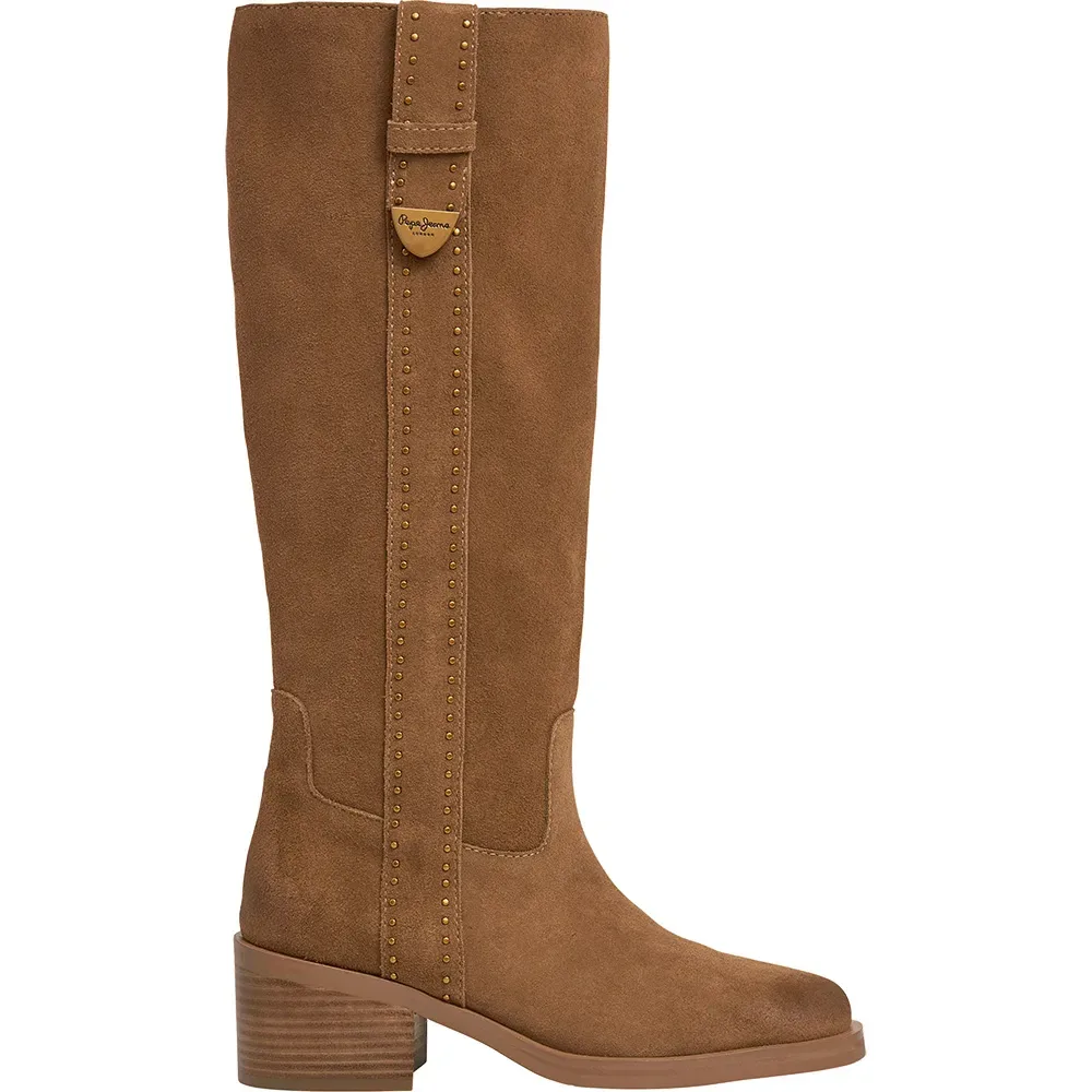 Bottes à Talons Sandy Studs Camel Beige EU 40 - Pepe jeans - FashionsVida