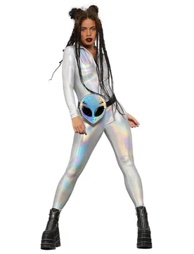 Holografischer Jumpsuit für Damen Space - female - RUBIES NL - FashionsVida