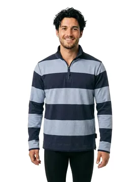 Bertram Half Zip Sweatshirt SR Navy / Blue Fog L Men - Sea Ranch - FashionsVida