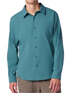 Airexchange camisa montaña manga larga hombre Verde (XXL)