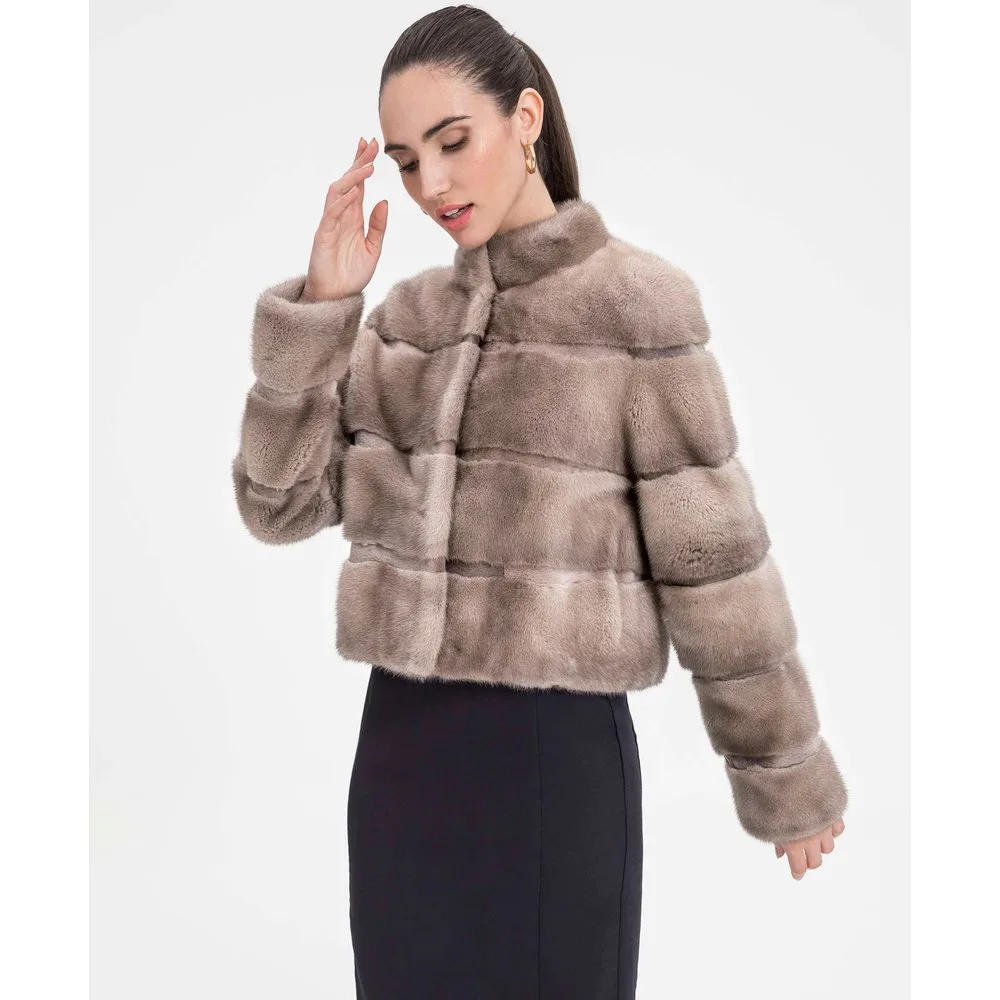 Chaqueta de pelo de mujer corta de visón - De la Roca - FashionsVida