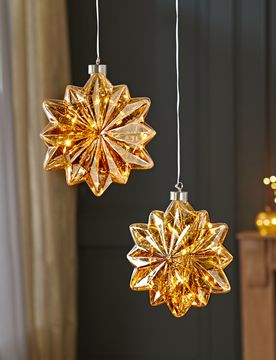 LED-Hänger Schneeflocke 3D-Optik