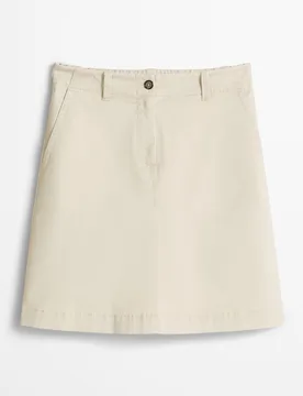 Falda corta regular de sarga de algodón cepillado - MARC O'POLO - FashionsVida