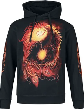 Gothic Kapuzenpullover - Phoenix Arisen - M bis XXL - für Männer - Größe M - schwarz - Männer - male - Spiral - FashionsVida