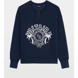 Zadig & Voltaire - Sudadera de mujer de manga larga con algodón y logo