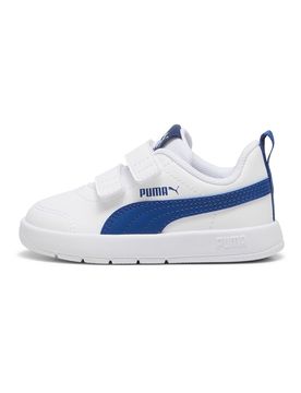 Scarpe bianche blu con chiusura a strappo Courtflex V3 V Inf 26