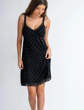 Sofa Loves Lace Removable Cup Chemise Black Mix female - Pour Moi - FashionsVida