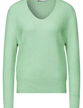 LTD QR_cosy v-neck sweater_str female