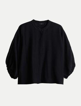 Oversized Bluse Fylora Schwarz 42
