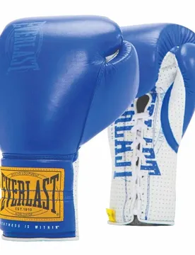 Gants De Boxe En Cuir Synthétique 1910 Sparring Laced Blue 12 oz