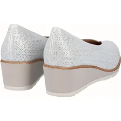 Zapatos de cuña de mujer de piel