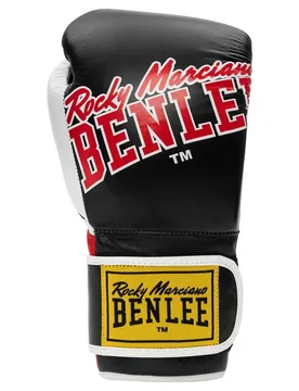 Gants De Boxe En Cuir Bang Loop Black / Red 10 oz - Benlee - FashionsVida