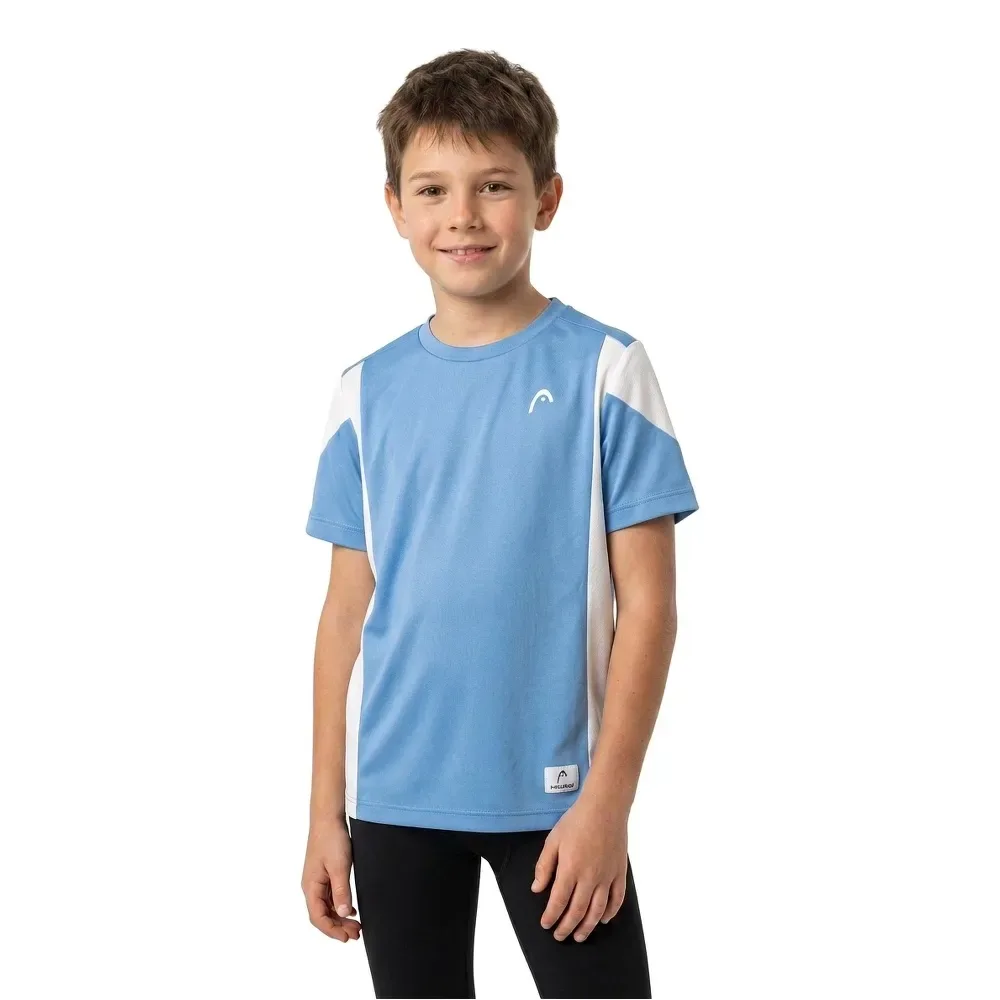 Slice Short Sleeve T-shirt Airforce Blue / White 128 cm - Head Racket - FashionsVida