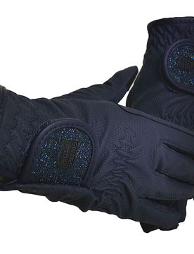 Reithandschuhe GLITTER - navy 6,5