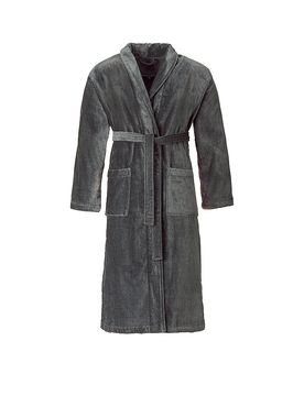 Bata de baño unisex FEELING-L Franela gris L