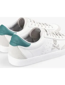 Zapatillas retro de hombre en piel con detalles en ante - Scalpers - FashionsVida