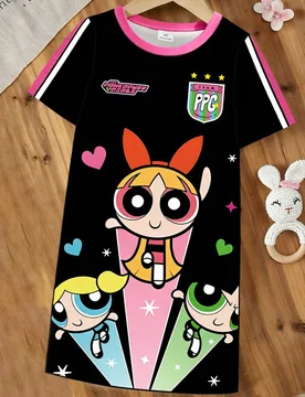 Vestido holgado de línea A con estampado de dibujos animados - Shein - FashionsVida