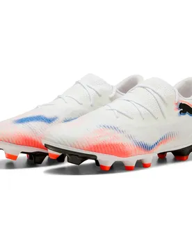 Chaussures De Football Future 8 Match Low Fg/ag White / Black / Glowing Red EU 40