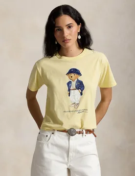 Camiseta de mujer de algodón con Polo Bear - Polo Ralph Lauren - FashionsVida