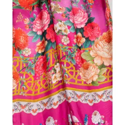 Pantalones anchos de mujer estampados de tiro elástico