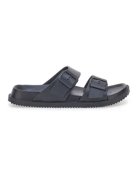 Ciabatte nere in gomma con doppio cinturino 72593 44/45 - 2T2L - FashionsVida