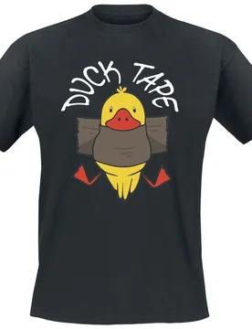 T-Shirt - Duck Tape - M bis L - für Männer - Größe L - schwarz - Männer - male - Tierisch - FashionsVida