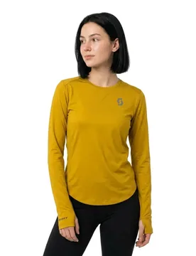 Endurance Tech Long Sleeve T-shirt Sundial Yellow M Women - Scott - FashionsVida