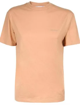 Women's Diag Regular Fit Brown T-Shirt in White Size: XS - White - Size: XS - OFF-WHITE - FashionsVida