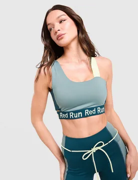 Womens Reggiseno Sportivo Skyline Colour Block - Verde, verde verde Donna taglia S - RED RUN ACTIVEWEAR - FashionsVida