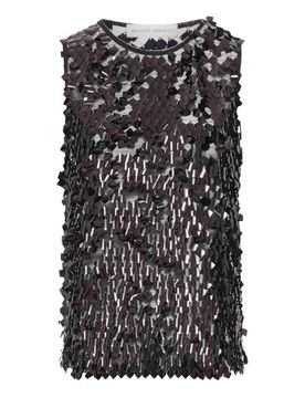 Canotta Tank - Square Dangle Sequin Tulle