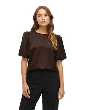 T-shirt à Manches Courtes Ellette 2/4 Satin Puff Top Coffee Bean 40