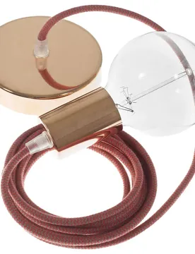 Cables Suspension Luminaire Rz28 Zigzag 1 M Diy Fire Red / Grey / Copper One Size