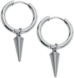 Ohrring - Creole Spike - für Damen - silberfarben - Frauen - female