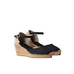 Pons Espadrilles Compensées Caldes Black EU 39