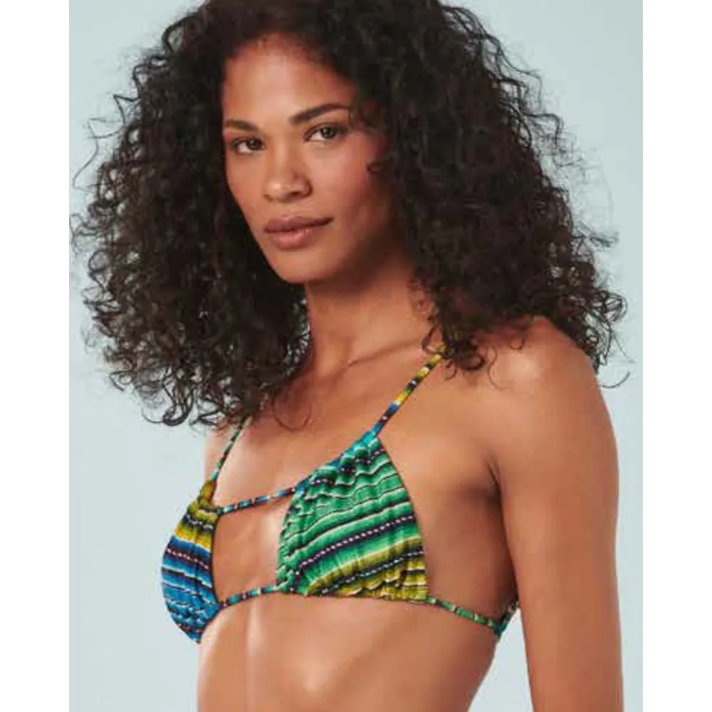 Top de bikini deportivo estampado con relleno - Blueman - FashionsVida