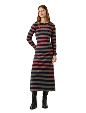 Vestito A Maniche Lunghe Clarisse Dulwich Blue L - Pepe jeans - FashionsVida