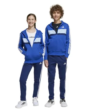 Tuta Seasonal Essentials Tiberio 3 Stripes Fleece Team Royal Blue / White / Glow Blue 9-10 Anni - Adidas - FashionsVida