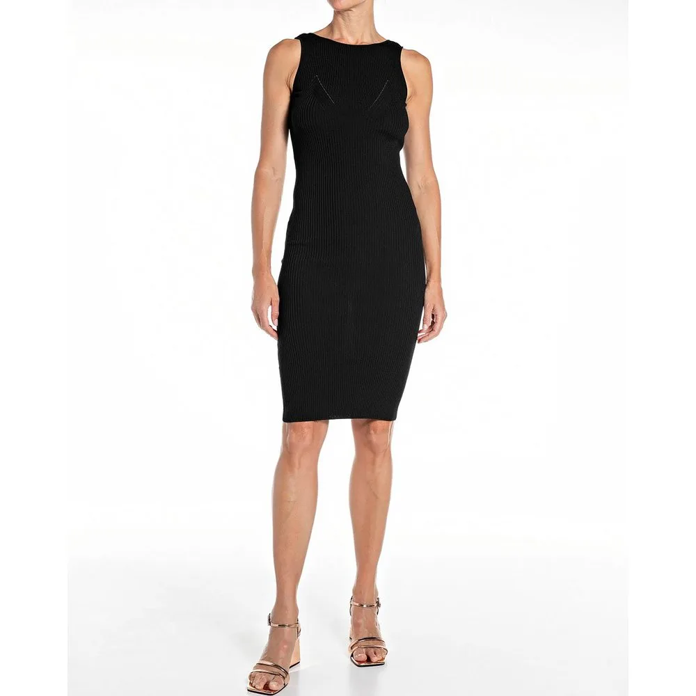 Vestido de punto de tirantes acanalado - Replay - FashionsVida