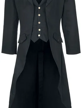 Gothic Militärmantel - Dovetail Coat - S bis 5XL - für Männer - Größe XL - schwarz - Männer - male - Banned Alternative - FashionsVida