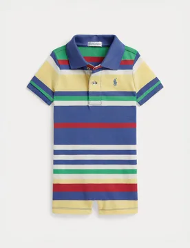 Pagliaccetto Polo a righe multicolor modello polo in puro cotone - Ralph Lauren - FashionsVida